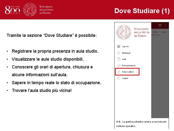 Dove Studiare (1) Tramite la sezione “Dove Studiare” è possibile: • Registrare la propria