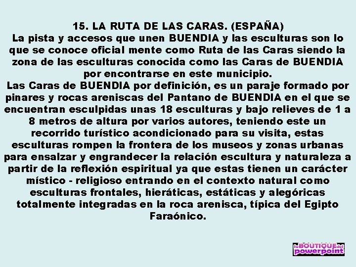 15. LA RUTA DE LAS CARAS. (ESPAÑA) La pista y accesos que unen BUENDIA