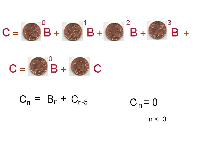 0 C= B+ C= 1 B+ 0 B+ Cn = Bn + Cn-5 2