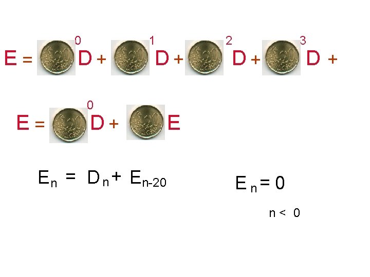 0 E= D+ E= 1 D+ 0 D+ E n = D n +