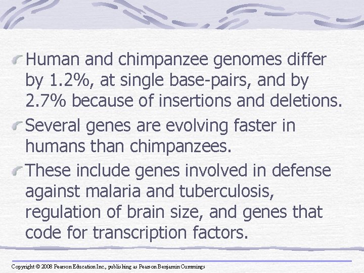 Human and chimpanzee genomes differ by 1. 2%, at single base-pairs, and by 2.