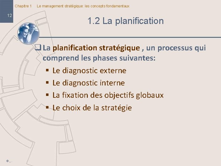 Chapitre 1 12 Le management stratégique: les concepts fondamentaux 1. 2 La planification q