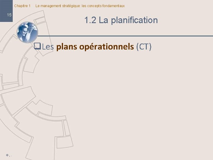 Chapitre 1 15 Le management stratégique: les concepts fondamentaux 1. 2 La planification q.