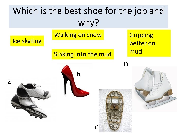 Which is the best shoe for the job and why? Ice skating Walking on
