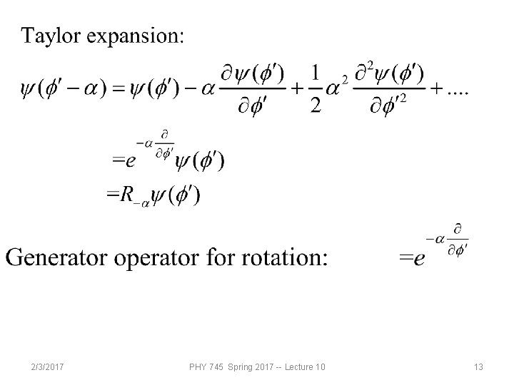 2/3/2017 PHY 745 Spring 2017 -- Lecture 10 13 