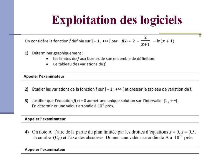 Exploitation des logiciels 