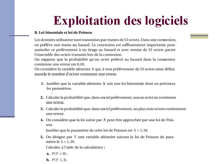 Exploitation des logiciels 