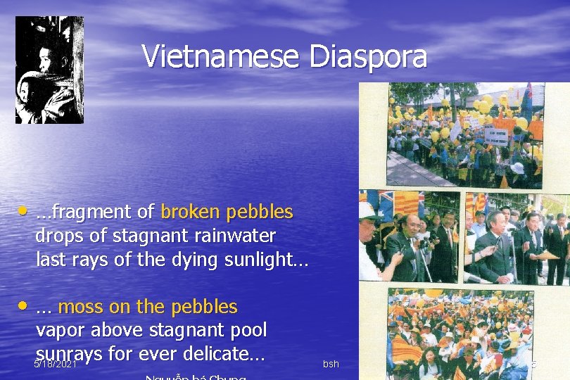 Vietnamese Diaspora • …fragment of broken pebbles drops of stagnant rainwater last rays of