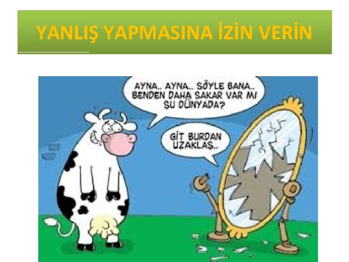 YANLIŞ YAPMASINA İZİN VERİN 