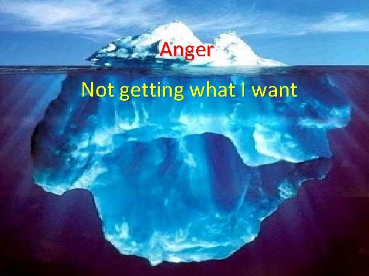 Anger Not getting what I want 