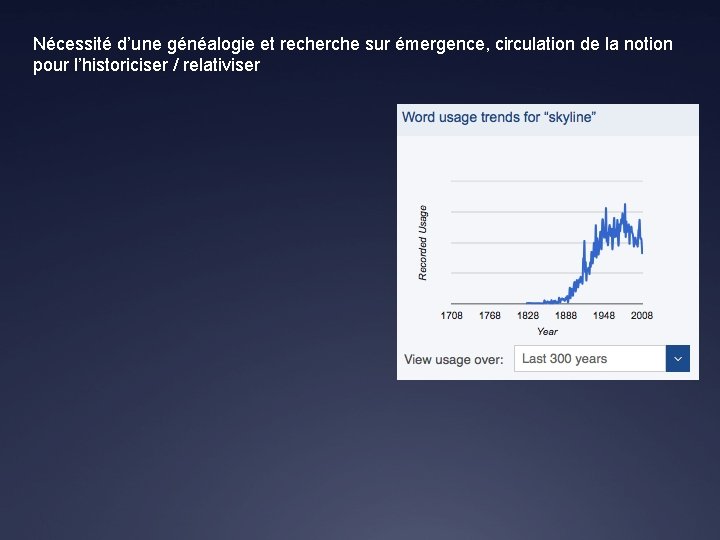 Nécessité d’une généalogie et recherche sur émergence, circulation de la notion pour l’historiciser /