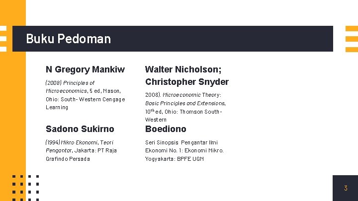 Buku Pedoman N Gregory Mankiw (2008) Principles of Microeconomics, 5 ed, Mason, Ohio: South- Buku Pedoman N Gregory Mankiw (2008) Principles of Microeconomics, 5 ed, Mason, Ohio: South-