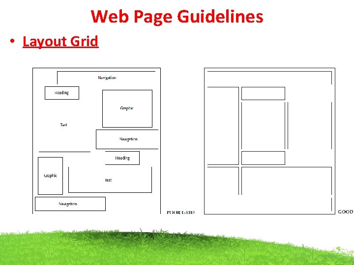 Web Page Guidelines • Layout Grid 