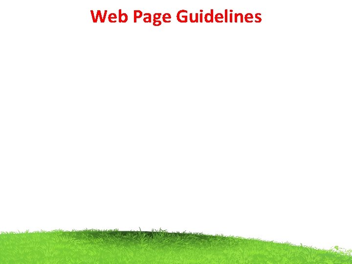 Web Page Guidelines 