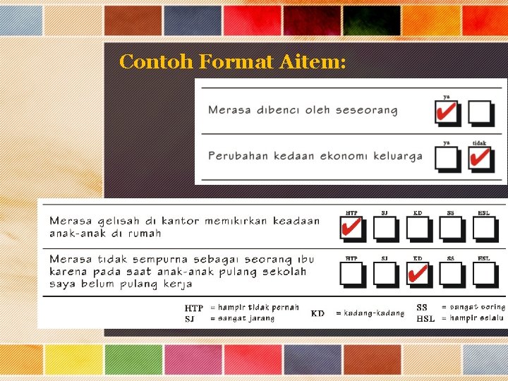 Contoh Format Aitem: 