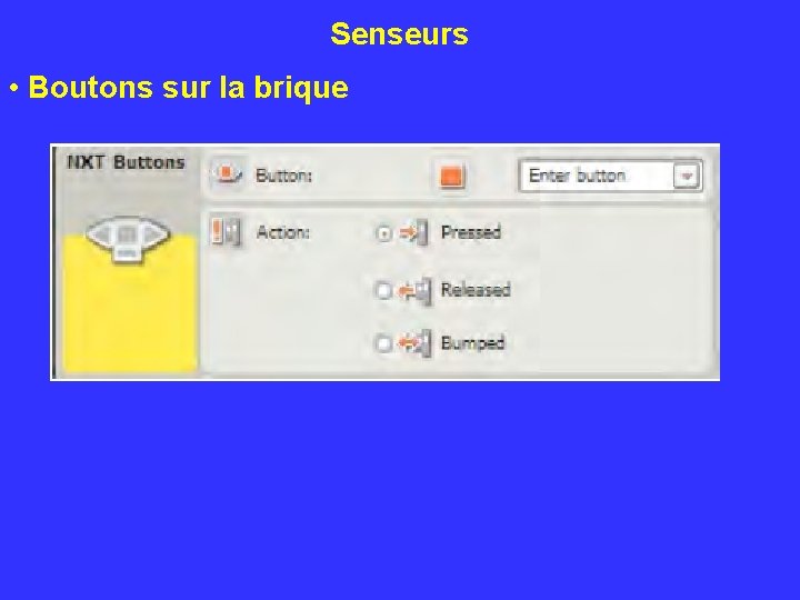 Senseurs • Boutons sur la brique 