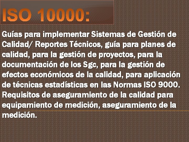 Guías para implementar Sistemas de Gestión de Calidad/ Reportes Técnicos, guía para planes de