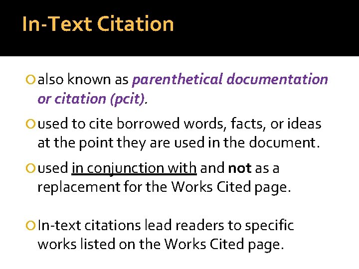 Cit Text A Brief Introduction to Intext Citations MLA Style