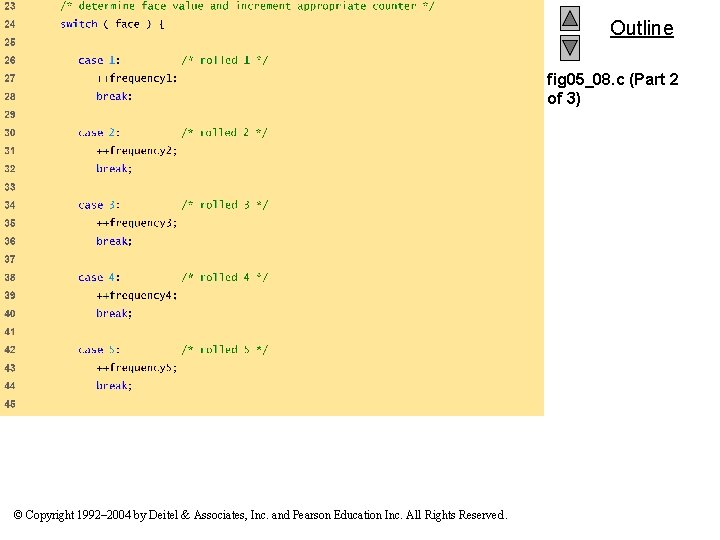 Outline fig 05_08. c (Part 2 of 3) © Copyright 1992– 2004 by Deitel