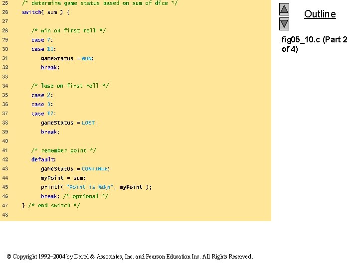 Outline fig 05_10. c (Part 2 of 4) © Copyright 1992– 2004 by Deitel