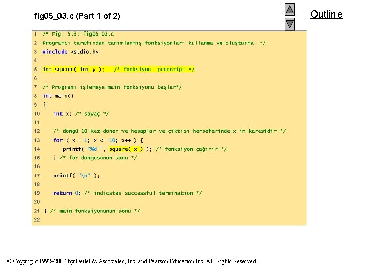 fig 05_03. c (Part 1 of 2) © Copyright 1992– 2004 by Deitel &