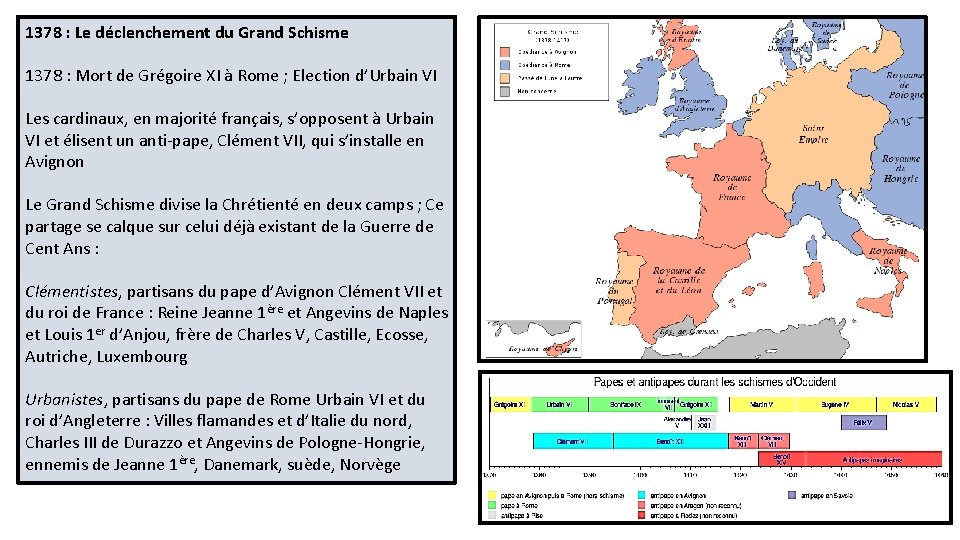 1378 : Le déclenchement du Grand Schisme 1378 : Mort de Grégoire XI à