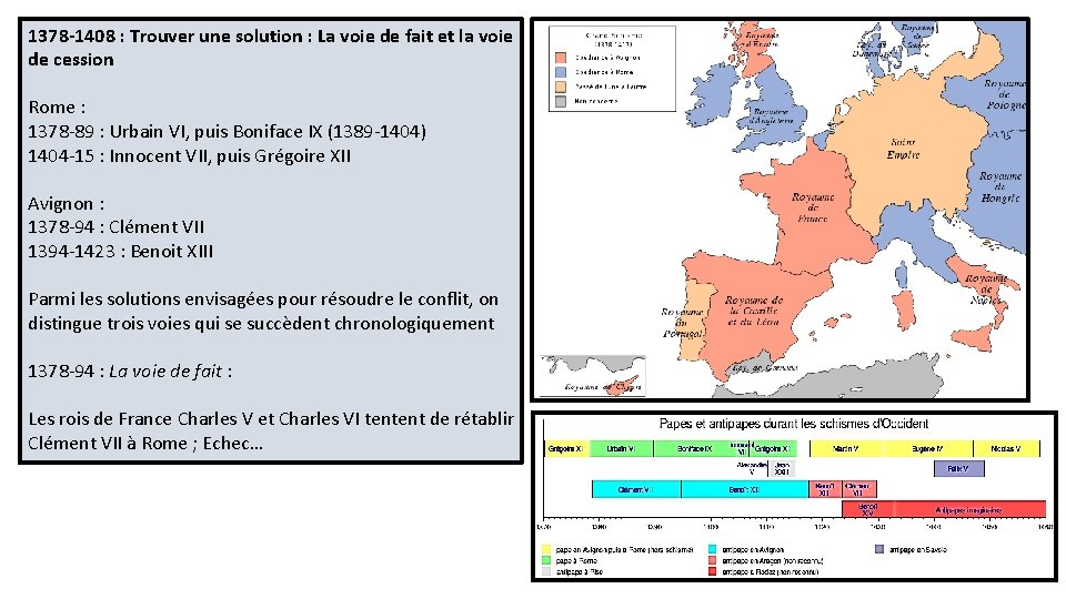 1378 -1408 : Trouver une solution : La voie de fait et la voie