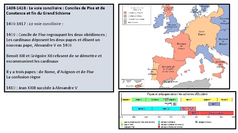 1408 -1418 : La voie conciliaire : Conciles de Pise et de Constance et