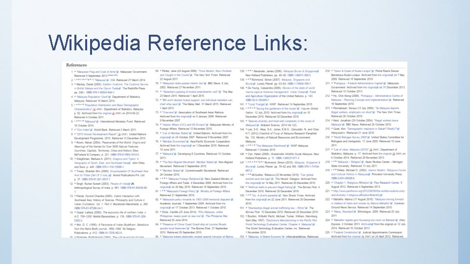 Wikipedia Reference Links: 