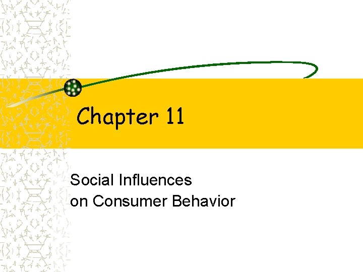 Chapter 11 Social Influences on Consumer Behavior 
