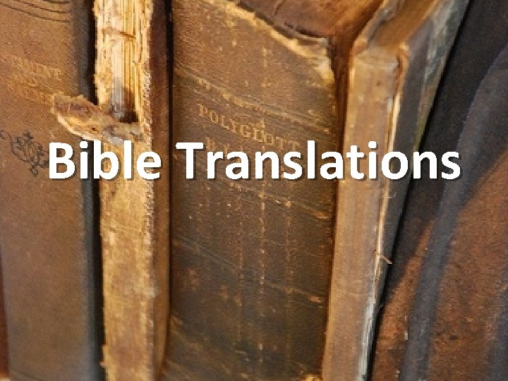 Bible Translations 
