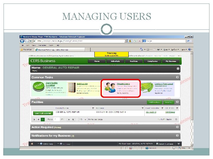 MANAGING USERS 