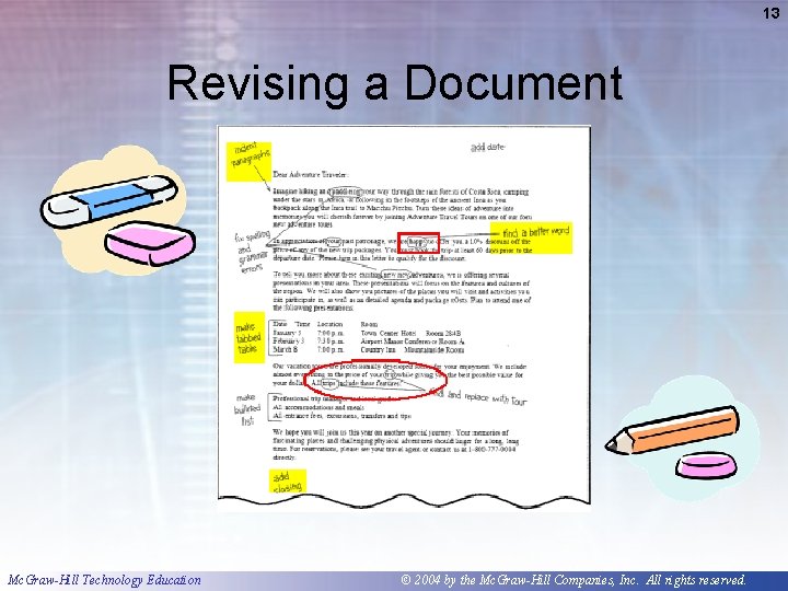 Document Refinement Office Word 2003 Lab 2 Revising and Refining