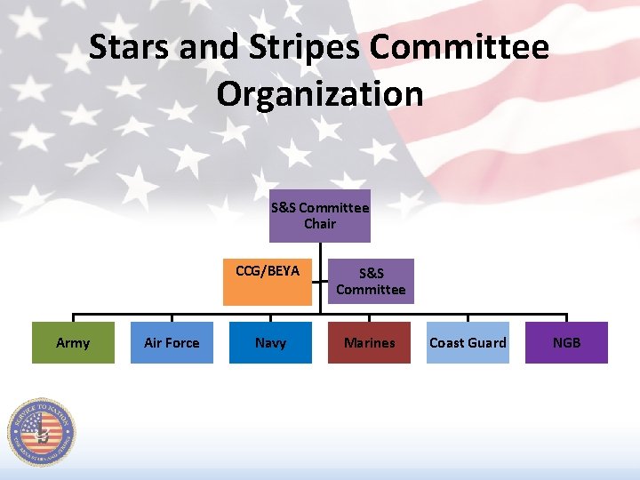 Stars and Stripes Committee Organization S&S Committee Chair Army Air Force CCG/BEYA S&S Committee