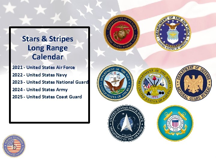 Stars & Stripes Long Range Calendar 2021 - United States Air Force 2022 -