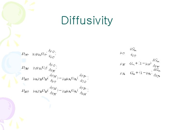 Diffusivity 