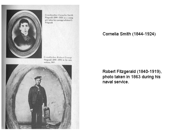 Cornelia Smith (1844 -1924) Robert Fitzgerald (1840 -1919), photo taken in 1863 during his