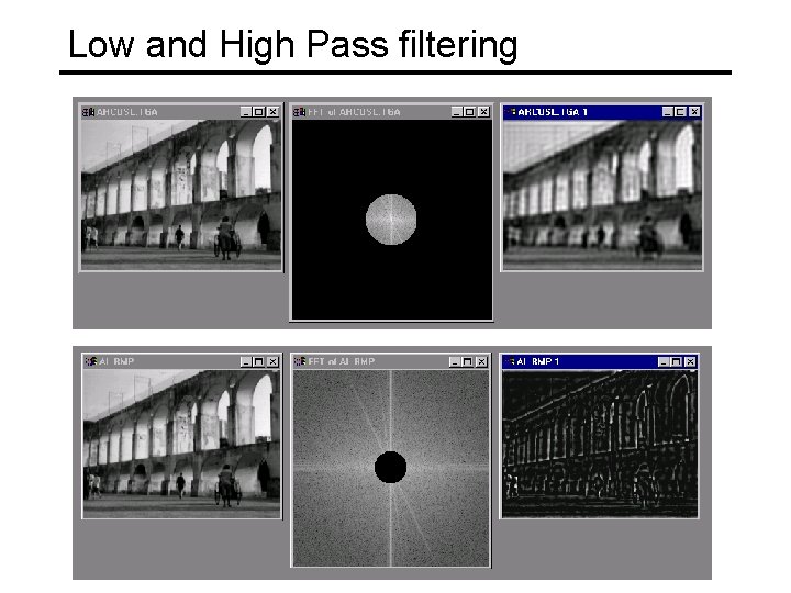 Low and High Pass filtering 