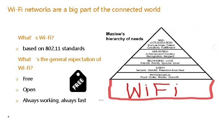 Wi-Fi networks are a big part of the connected world • What’s Wi-Fi? o