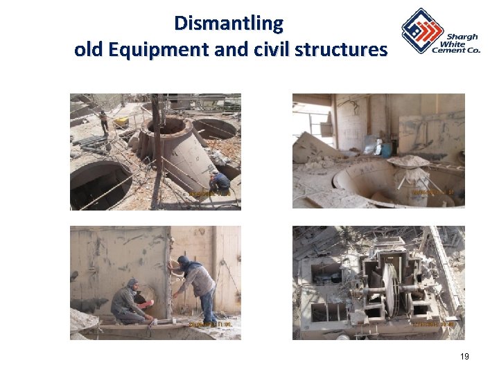 Dismantling old Equipment and civil structures 19 Dismantling old Equipment and civil structures 19