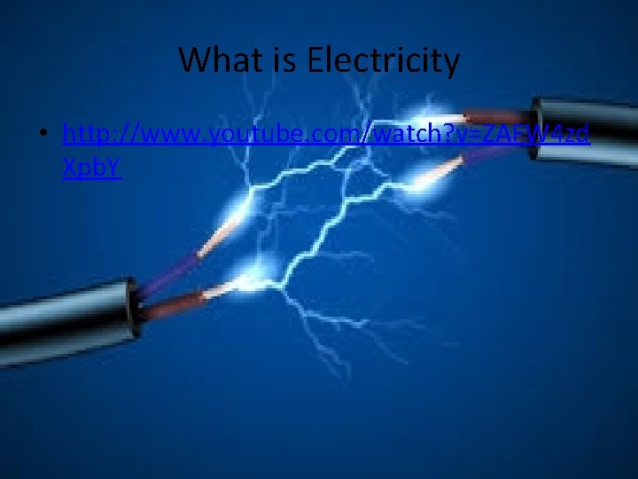 What is Electricity • http: //www. youtube. com/watch? v=ZAFW 4 zd Xpb. Y 
