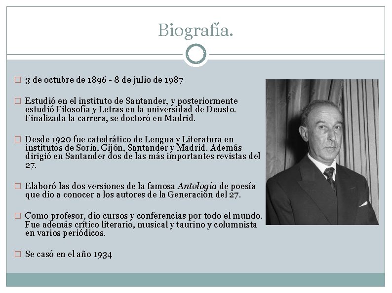 Biografía. � 3 de octubre de 1896 - 8 de julio de 1987 � Biografía. � 3 de octubre de 1896 - 8 de julio de 1987 �