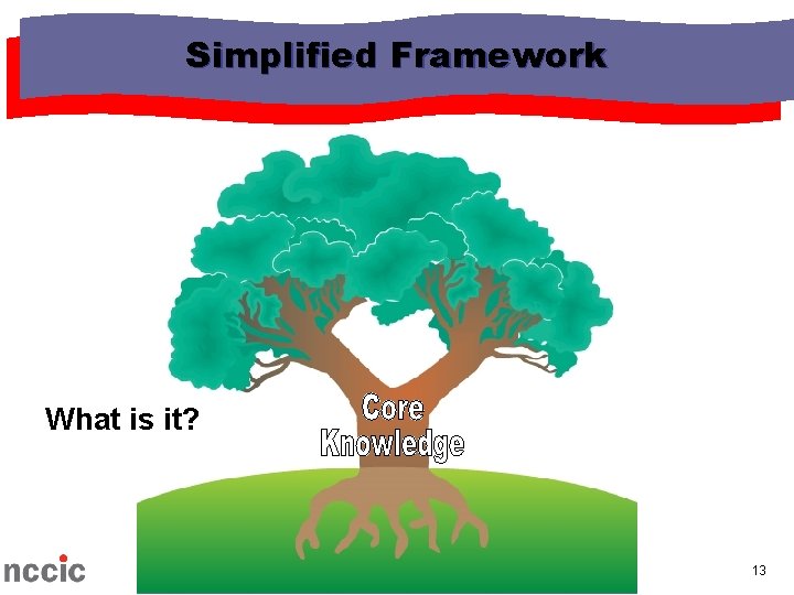 Simplified Framework What is it? 13 Simplified Framework What is it? 13