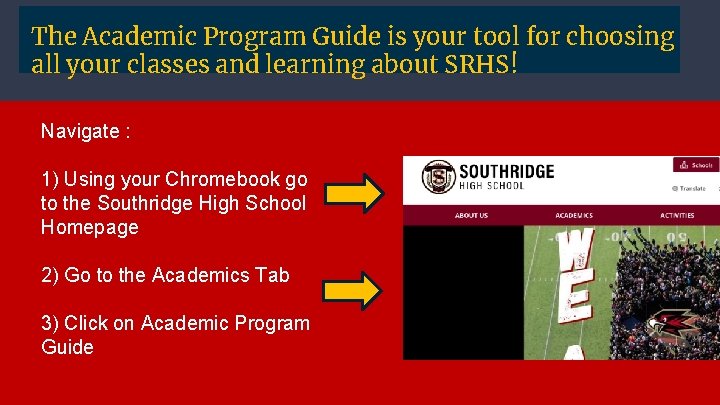 The Academic Program Guide is your tool for choosing all your classes and learning