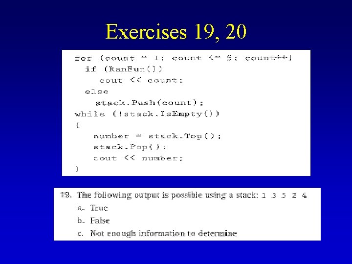 Exercises 19, 20 