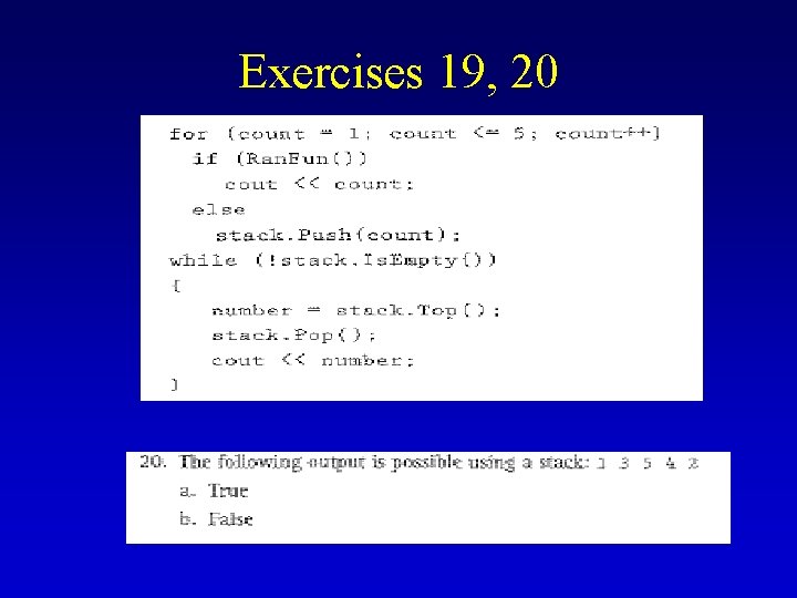 Exercises 19, 20 