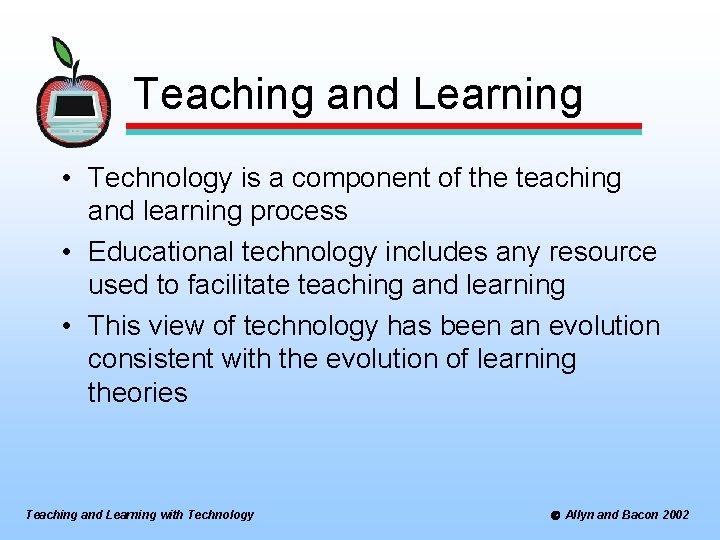 Teaching and Learning with Technology Theoretical Foundations Chapter