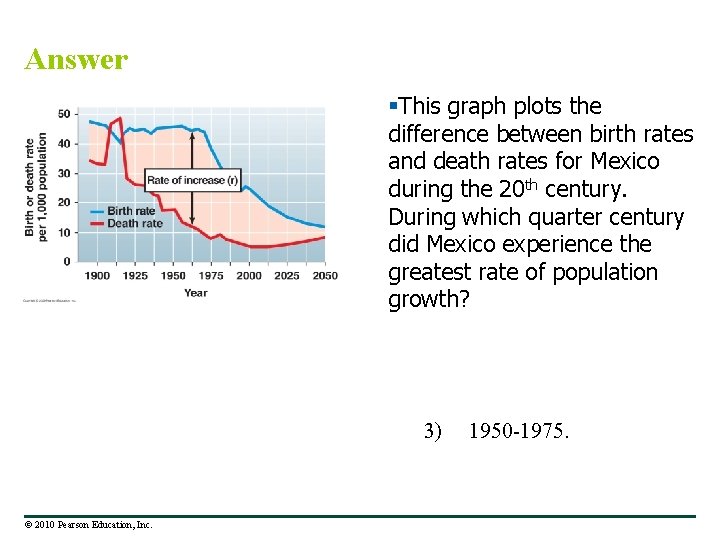 Answer §This graph plots the difference between birth rates and death rates for Mexico