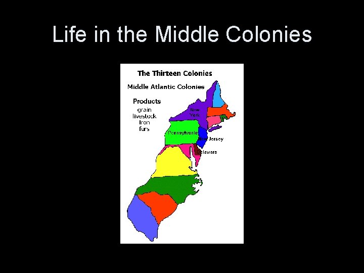 Life in the Middle Colonies 