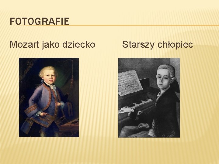 FOTOGRAFIE Mozart jako dziecko Starszy chłopiec 